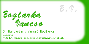 boglarka vancso business card